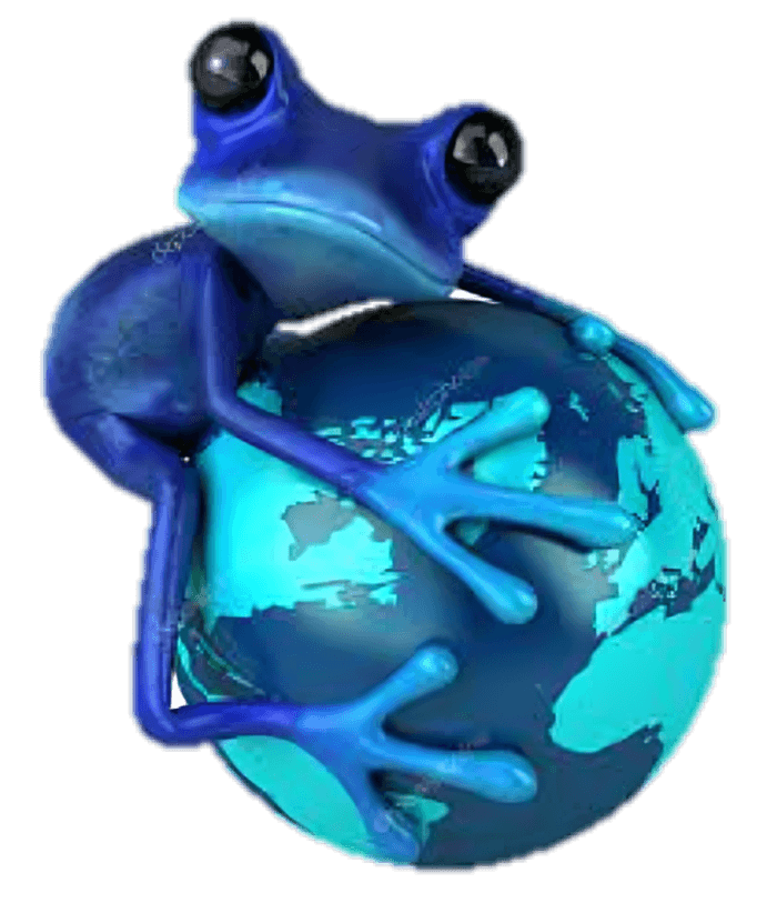 Blauwe Kikker Mascot